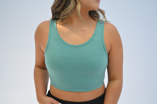 Lycra-Blend Cut-Out Back Essential Sports Bra